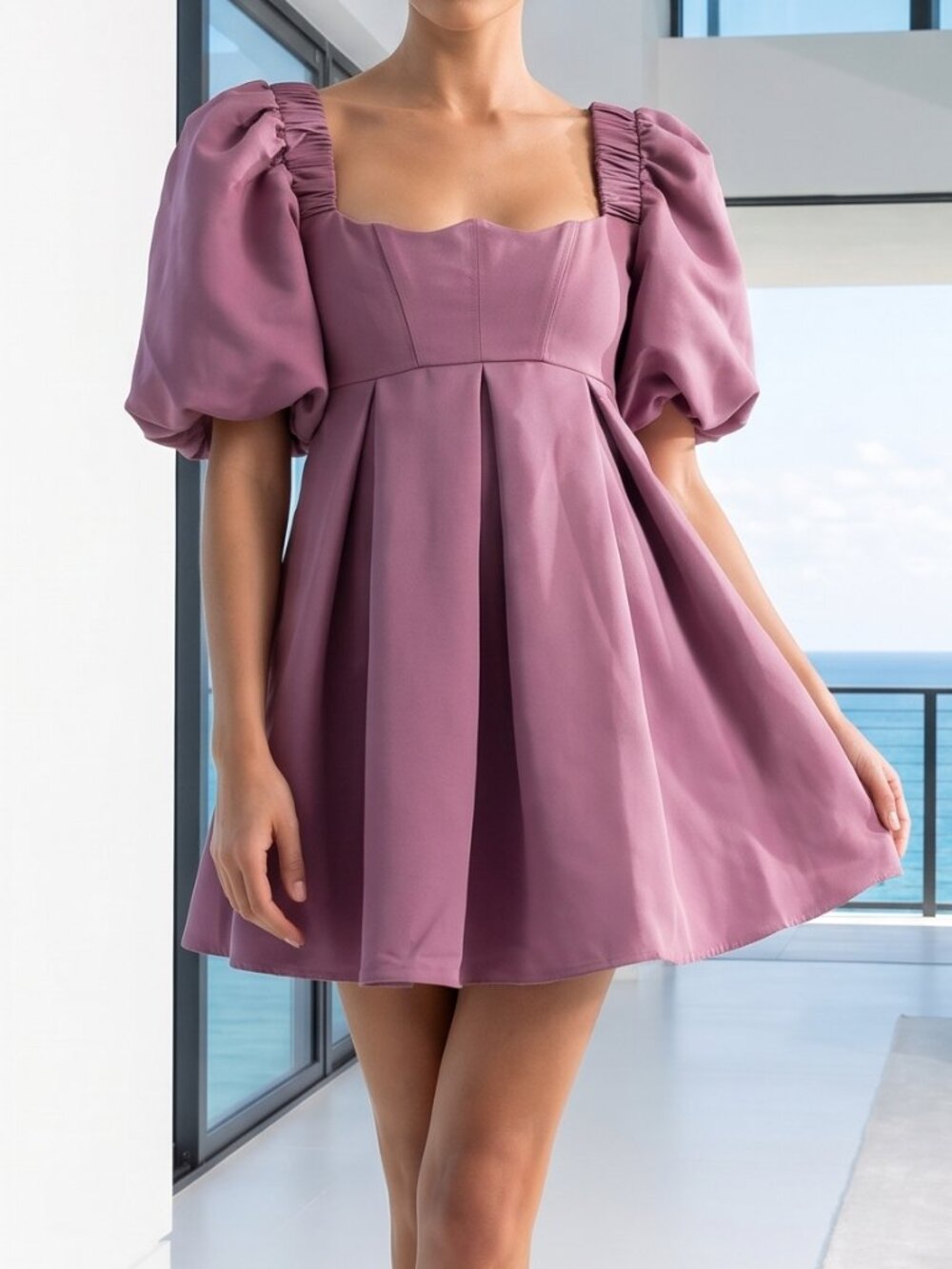 NWT ASOS DESIGN dusty berry mini dress US PETITE 4